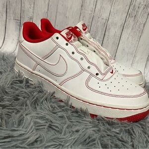 Nike Air Force 1 Low '07 White University Red Size 5Y